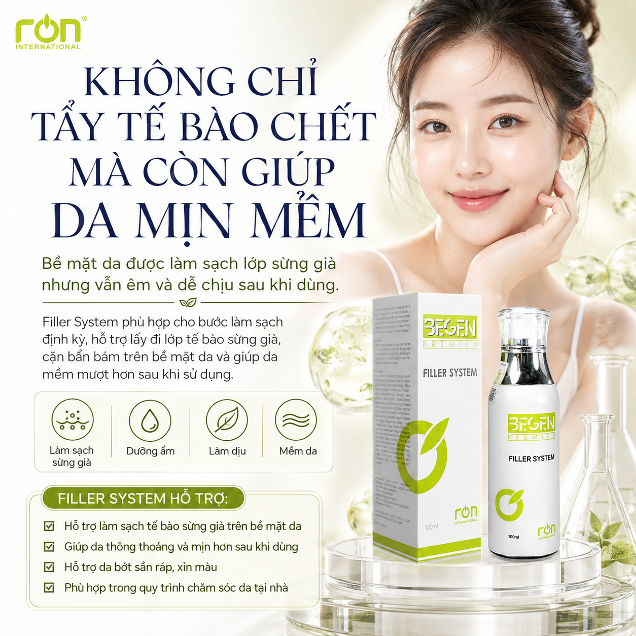 Tẩy Tế Bào Chết Mặt  (Begen Premium Filler System)100ml